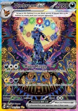 Umbreon ex evoluciones prismáticas
